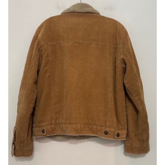 Vintage Aeropostale Sherpa Lined Corduroy Jacket Medium Brown Trucker Y2K - Picture 2 of 7